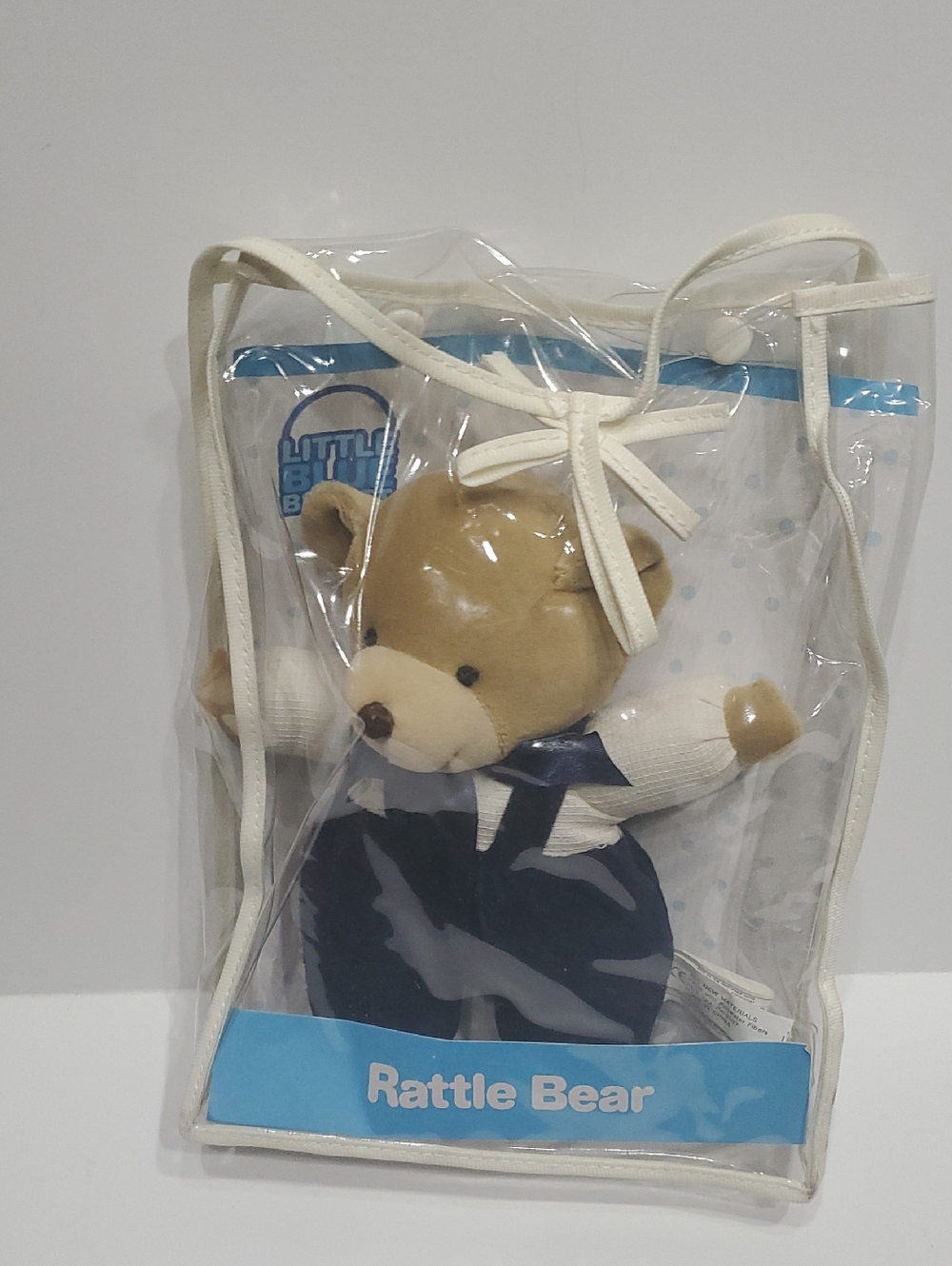 Rattle Bear - Brown and Navy